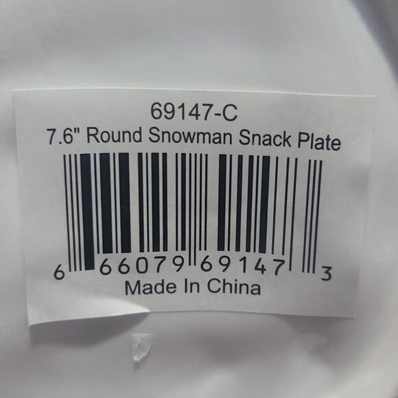 Round Snowman Snack Plate You're Snow Sweet - Picture 3 of 9
